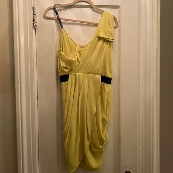 slim fit dress slacks Grecian Cap Sleeve Cowl Back Dress Champagne– Selfie Leslie main image 0